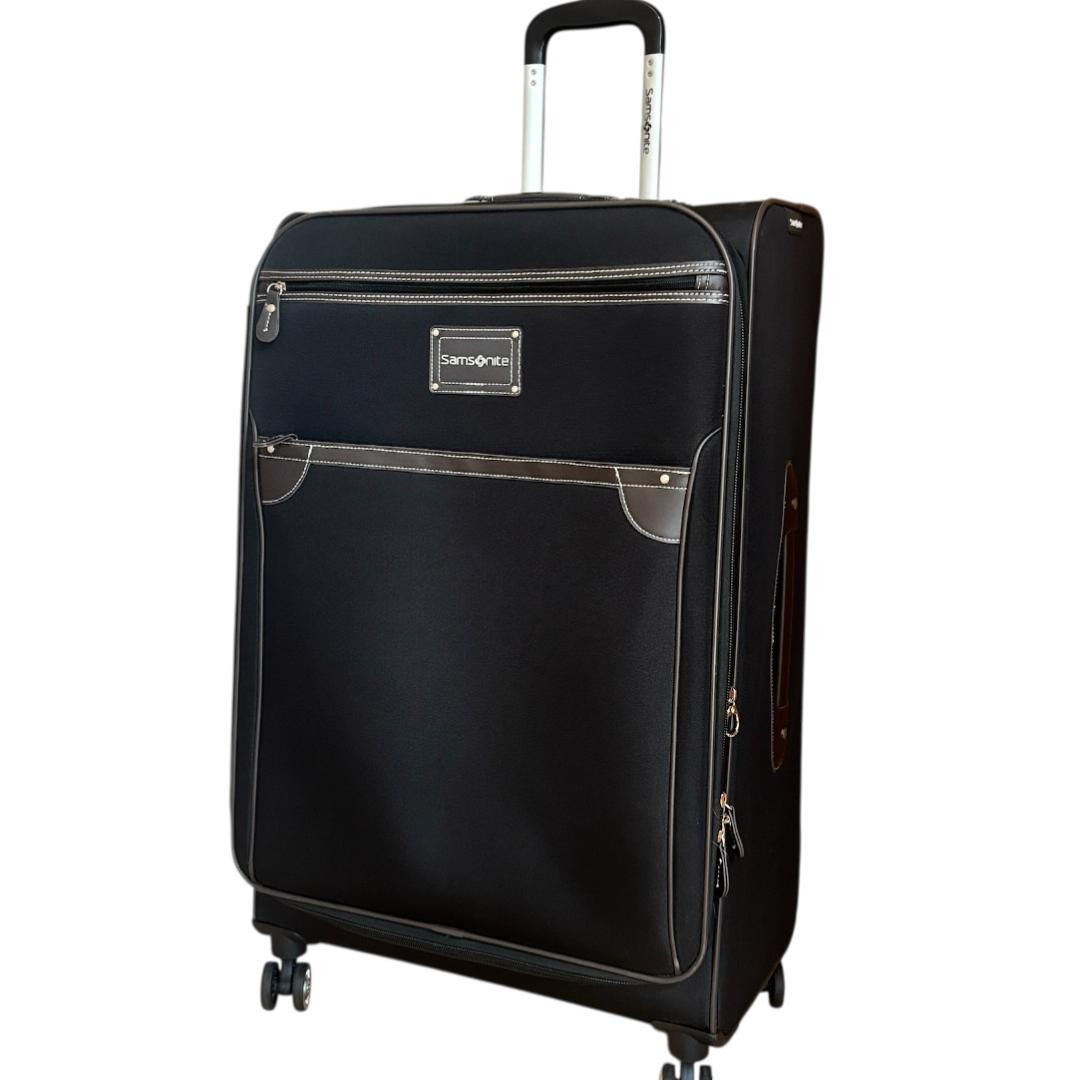サムソナイト 大型 大容量 スーツケース ソフト 拡張機能付き 黒 ブラック