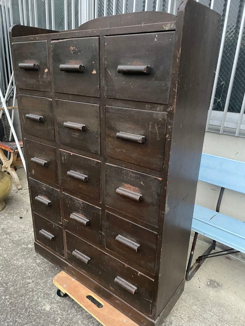 レトロ家具　古い引き出し　アンティーク　古材　木製チェスト