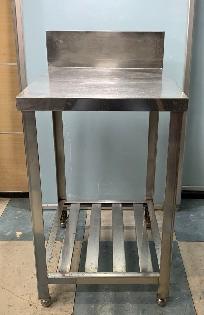 業務用ステンレス作業台 高さ950㎜×幅500㎜×奥行600㎜ バックガード付