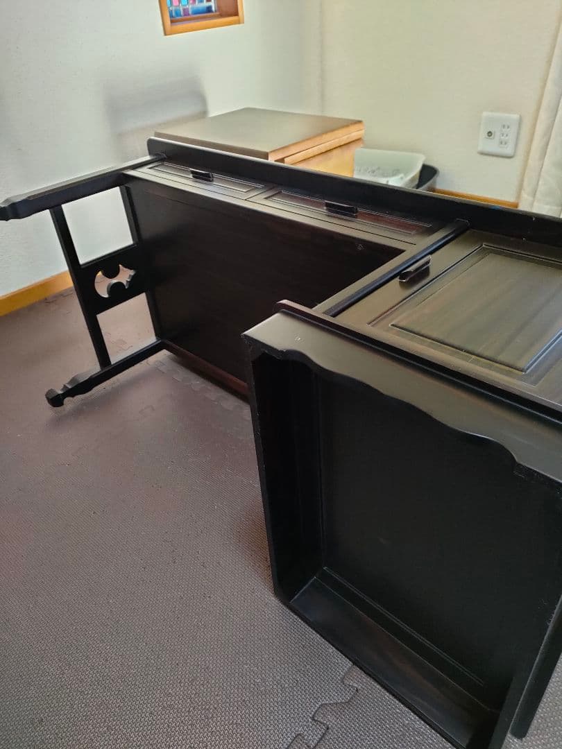 最高峰　唐木文机 ダークブラウン 　アンティーク