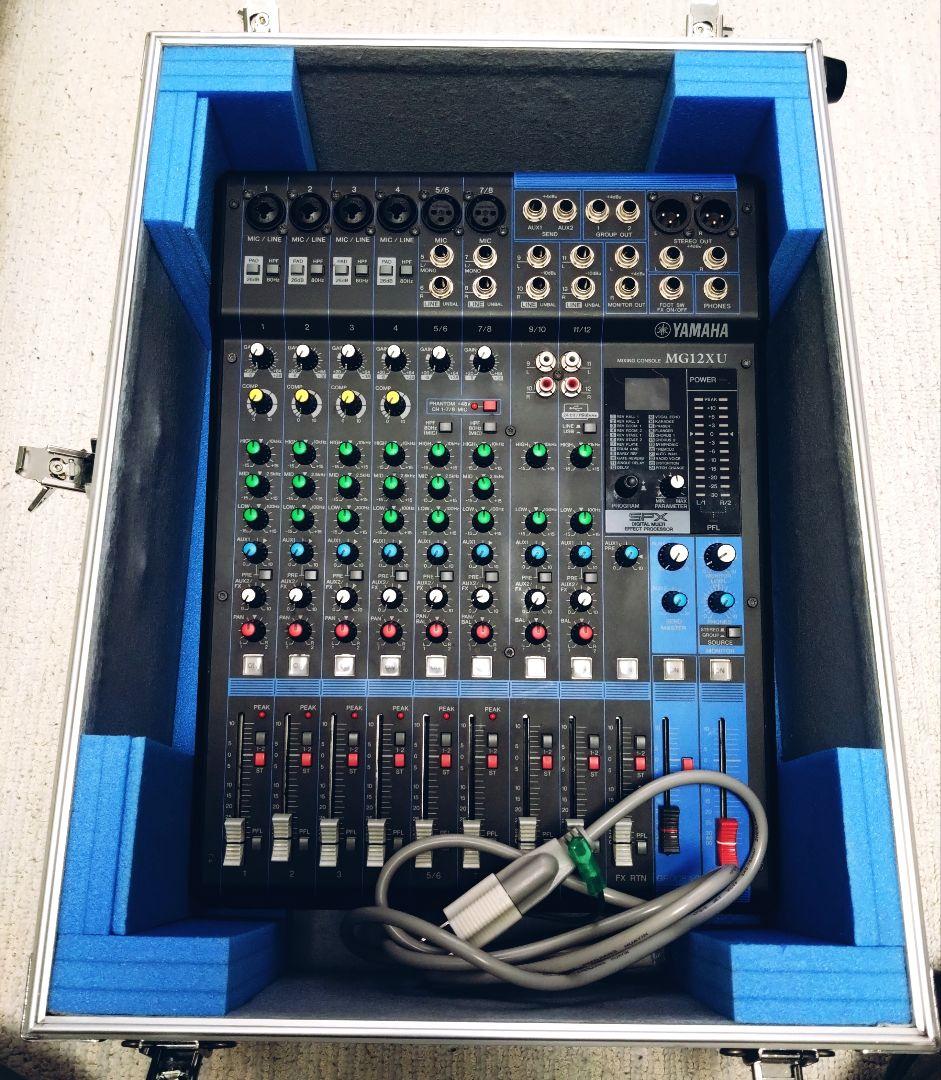値下げしました☆ヤマハ MG12XU 12チャンネルミキサー【アルミケース付き】