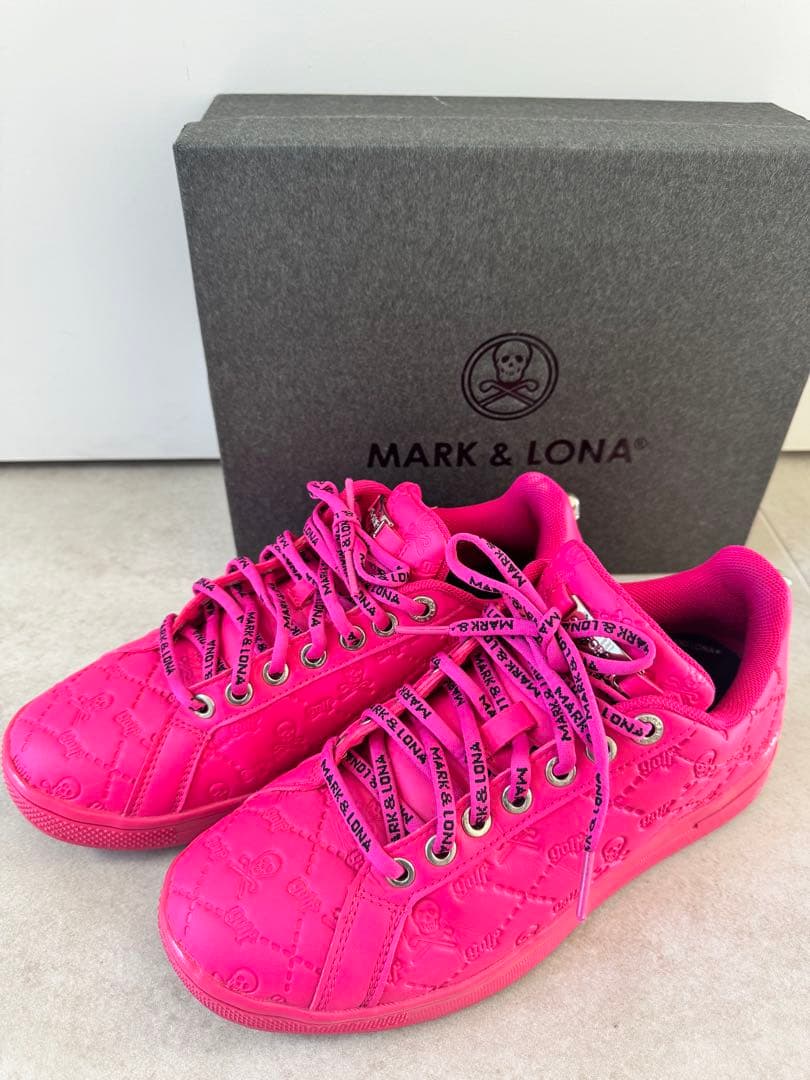 MARK＆LONA レディースゴルフシューズ 蛍光ピンク 25cm