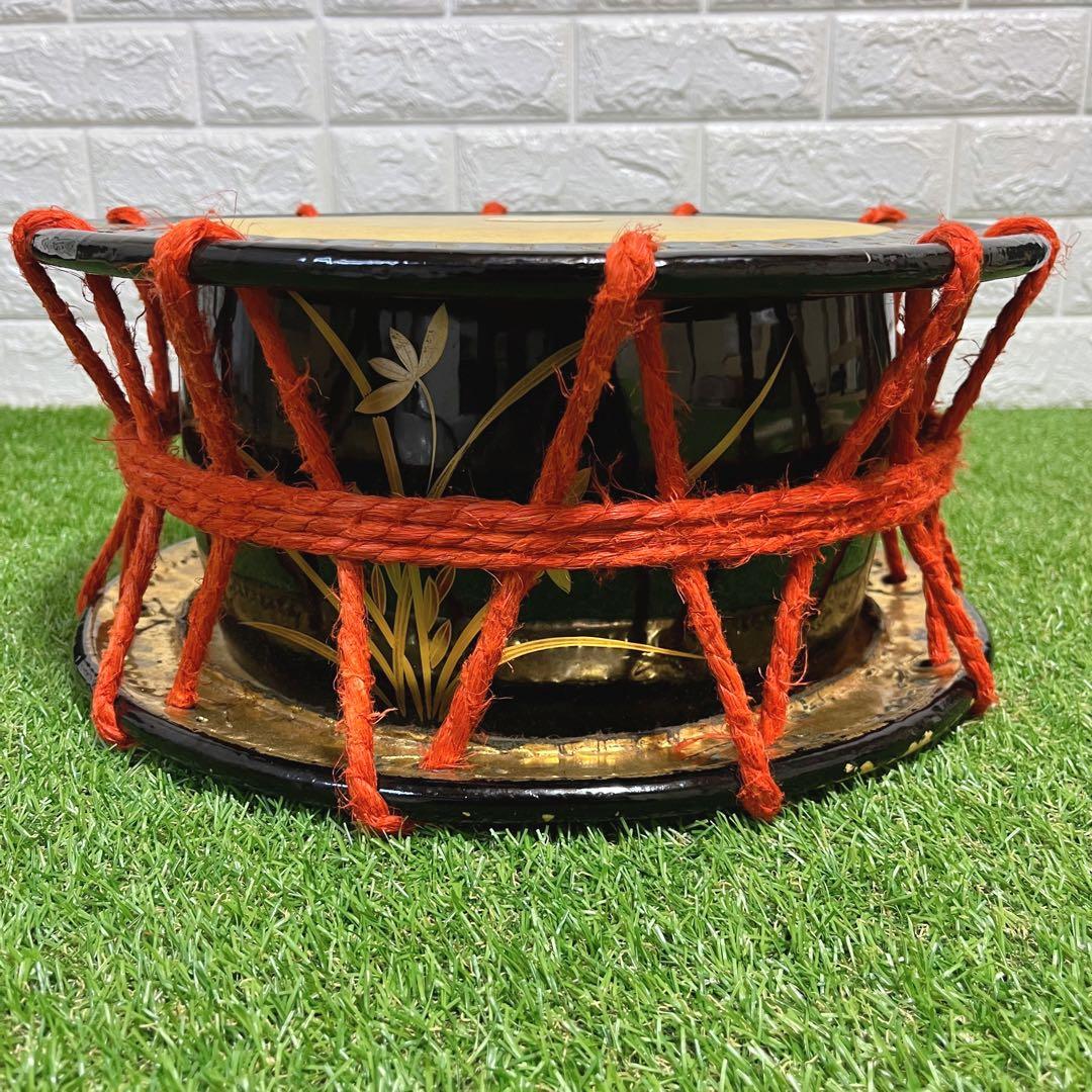 伝統芸能 締太鼓 和太鼓 スタンド バチ ケース付き 和楽器 打楽器