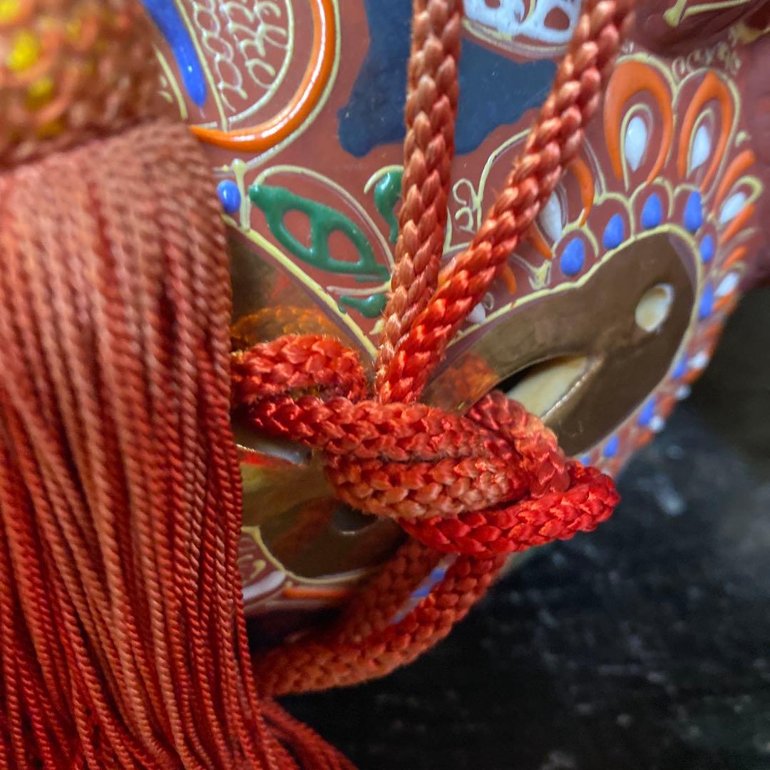 九谷焼　大吉作　唐獅子置物