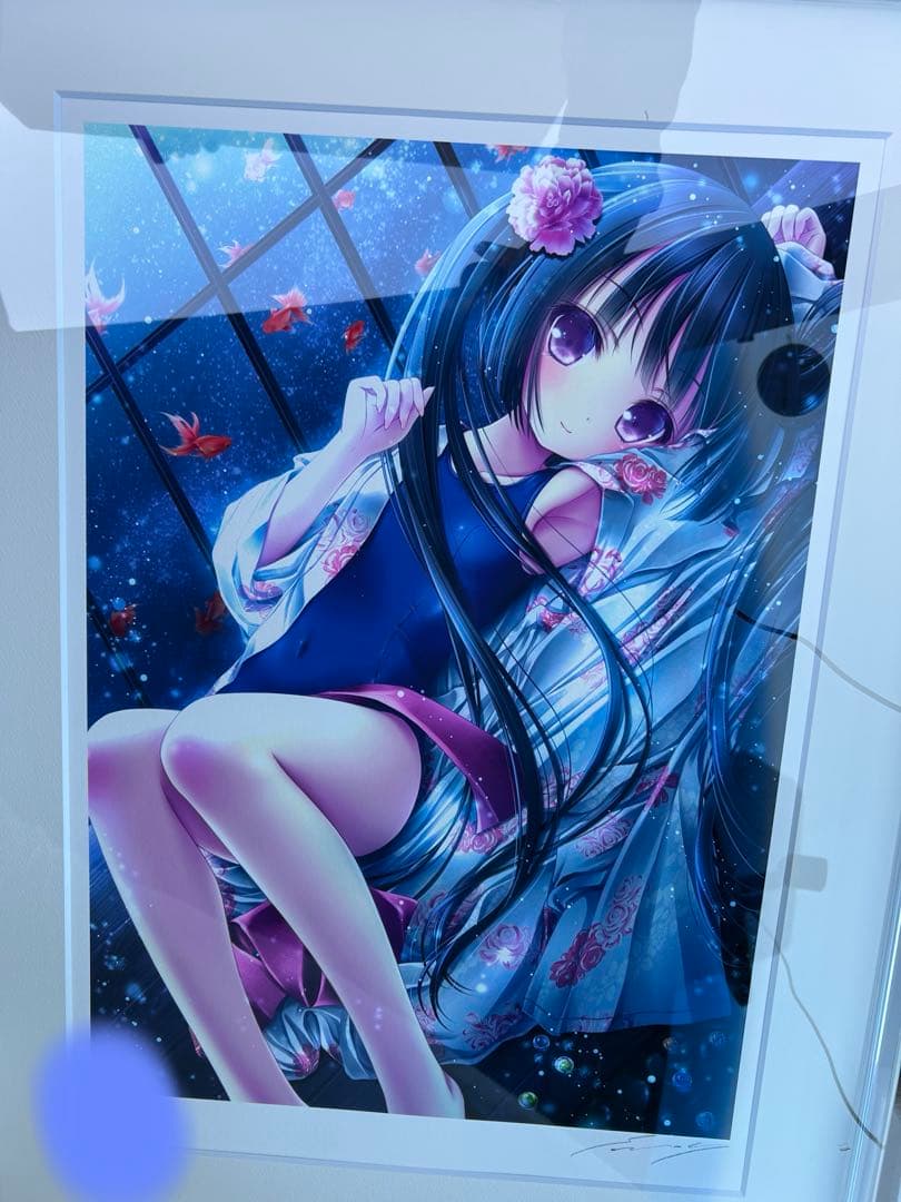 てぃんくる 水澄む明 はるかぜせつな アールビバン 版画 25部限定　保証書 箱