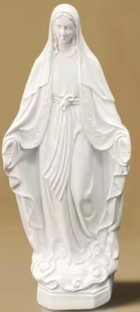 聖母 マリア像 キリスト教 美術彫刻像 2体セット アンティーク