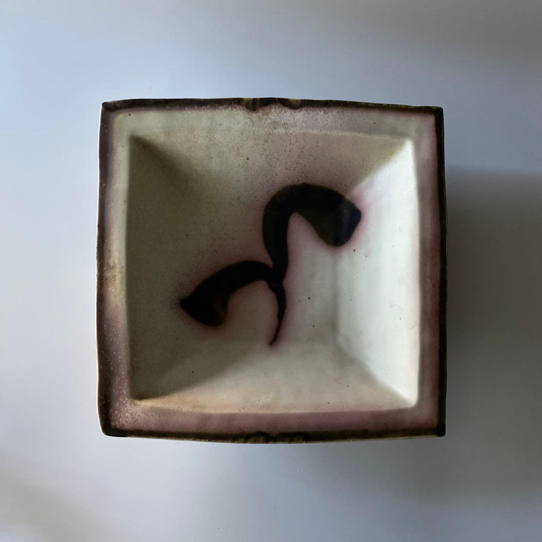 李朝 大皿 角皿 鉄砂文様 飾り皿