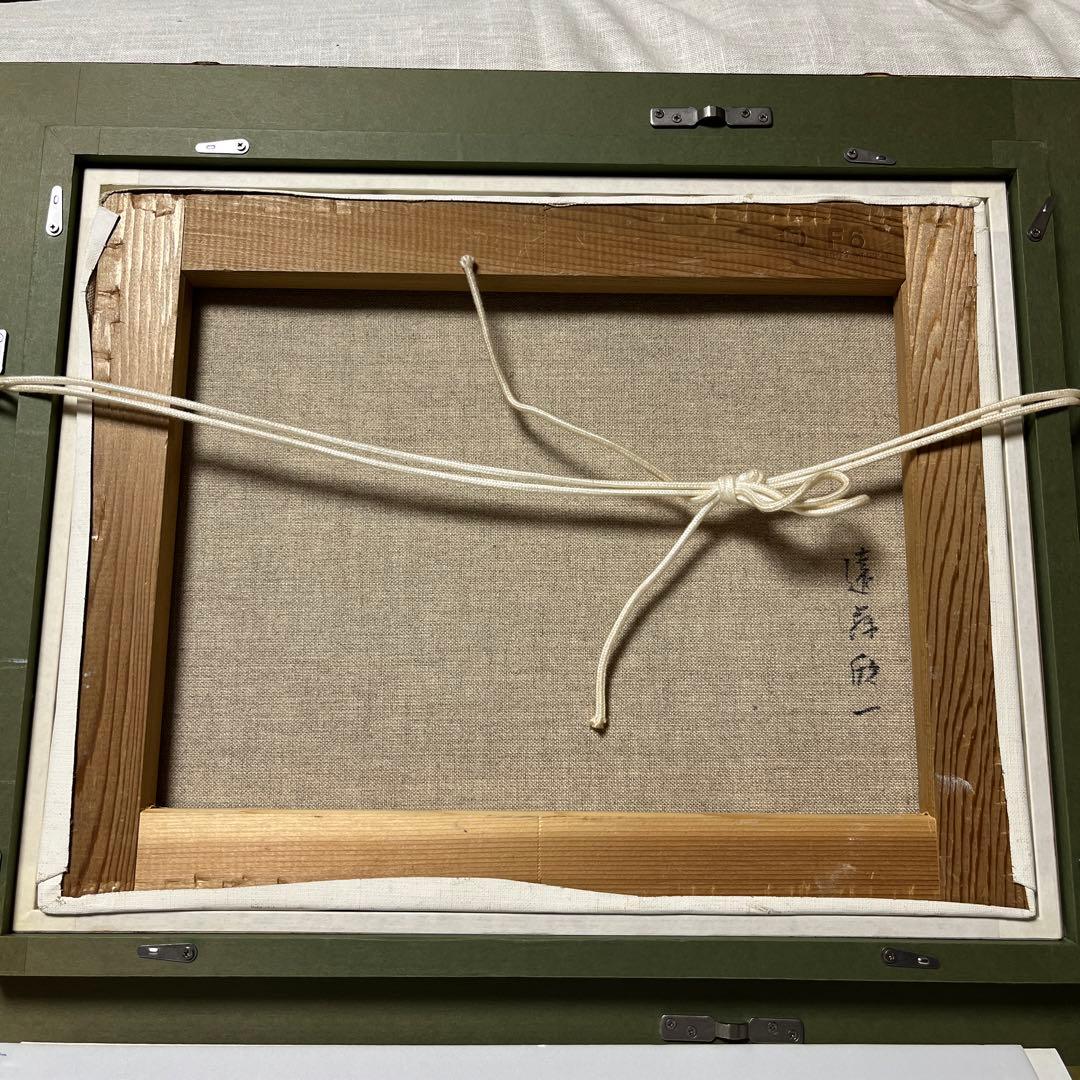 油彩  油絵  風景画  額縁付き  サイン有り  作者不詳  Ｆ6サイズ