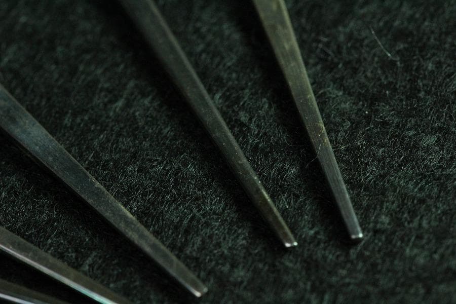 金谷五良三郎 南陵結び黒文字 銀製 スティック 重43g 共箱(K-XA805)