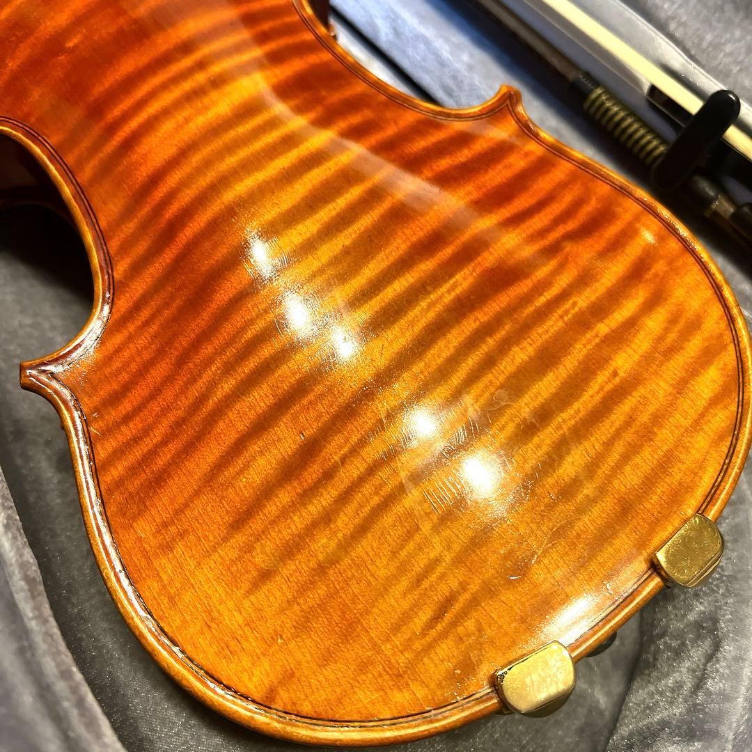 【詳細不明】美虎杢 1/8サイズ バイオリン　原産国不明