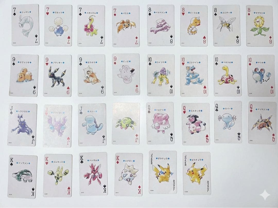 【54枚完備】ポケモントランプ 金 ホウオウ 任天堂 初期 当時物
