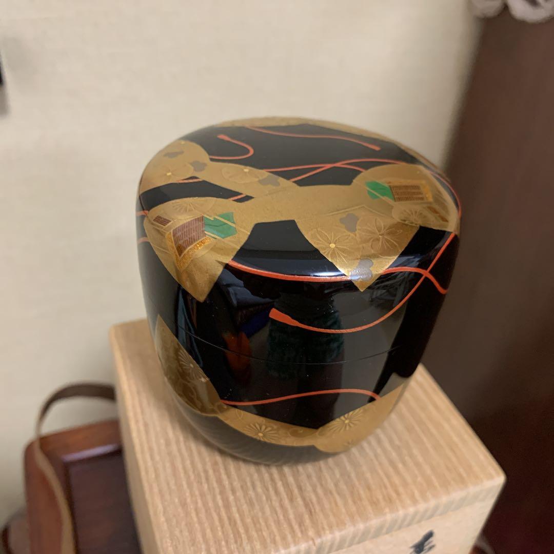 お値下げ　茶道具　輪島塗　若島孝雄作　大棗　鼓