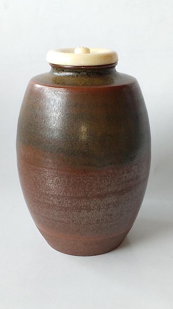 丹波茶入 信水窯 市野信水 作 仕覆 東山裂 共箱 肩衝茶入 茶入 茶道具 美品