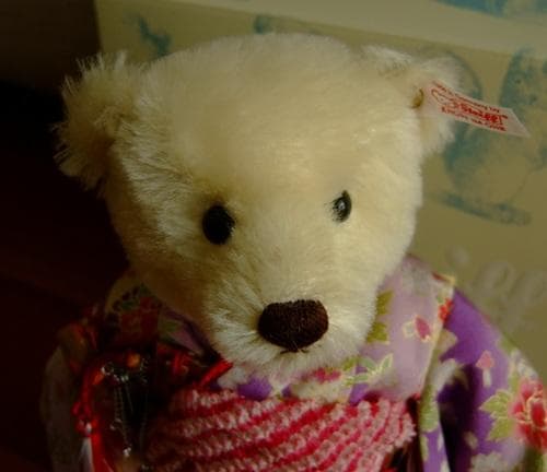 Steiff/シュタイフ・日本限定・市松・着物・テディベア・28cm