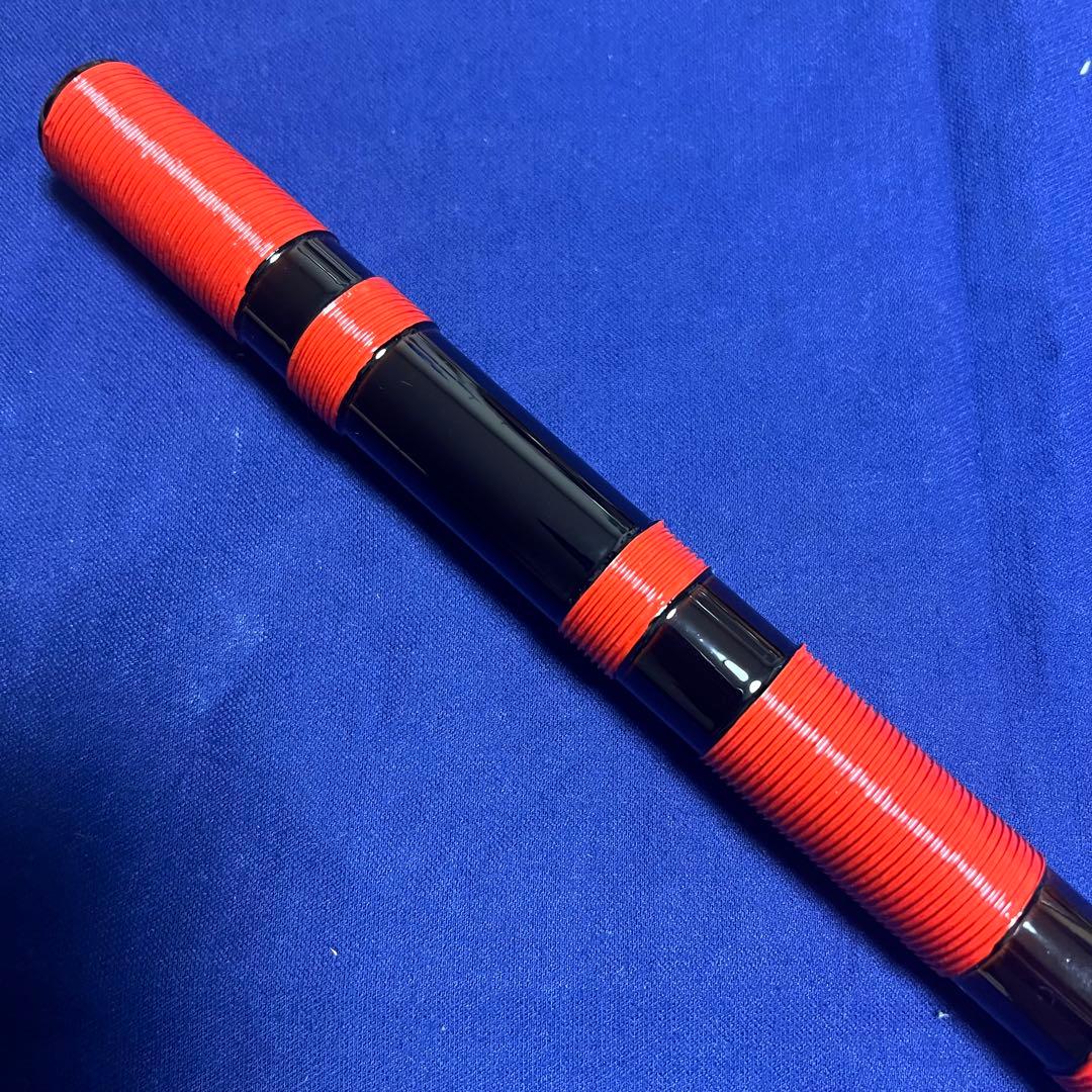 篠笛 新月乃笛 8本調子 ドレミ調 総籐巻 黒朱漆塗