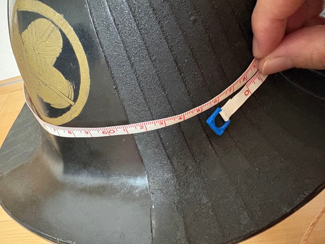 家紋付き　陣笠　骨董　アンティーク　鷹の羽