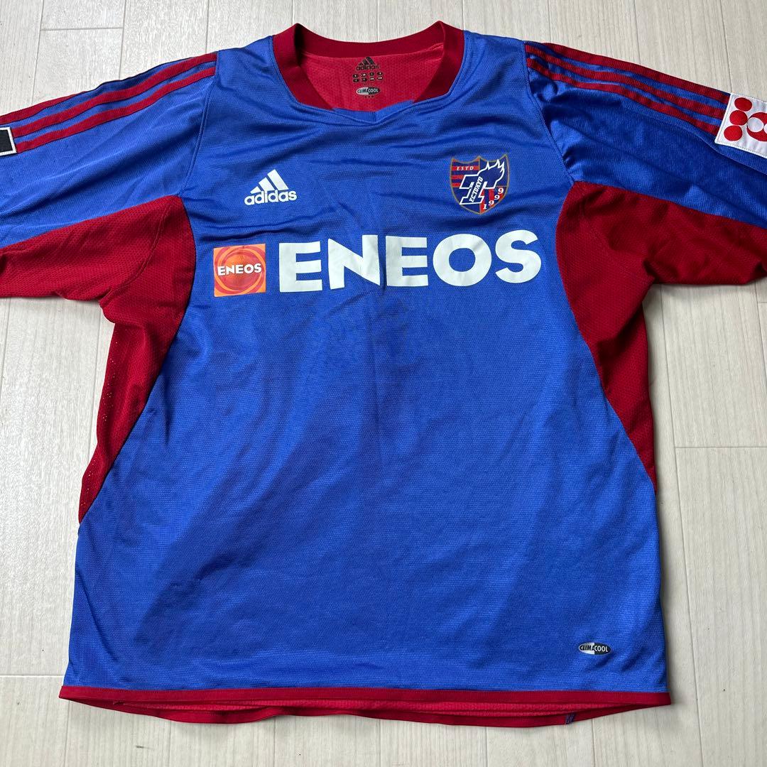 【希少】アディダスFC東京ユニフォーム03/04 Lサイズ中メッシュ2重タイプ