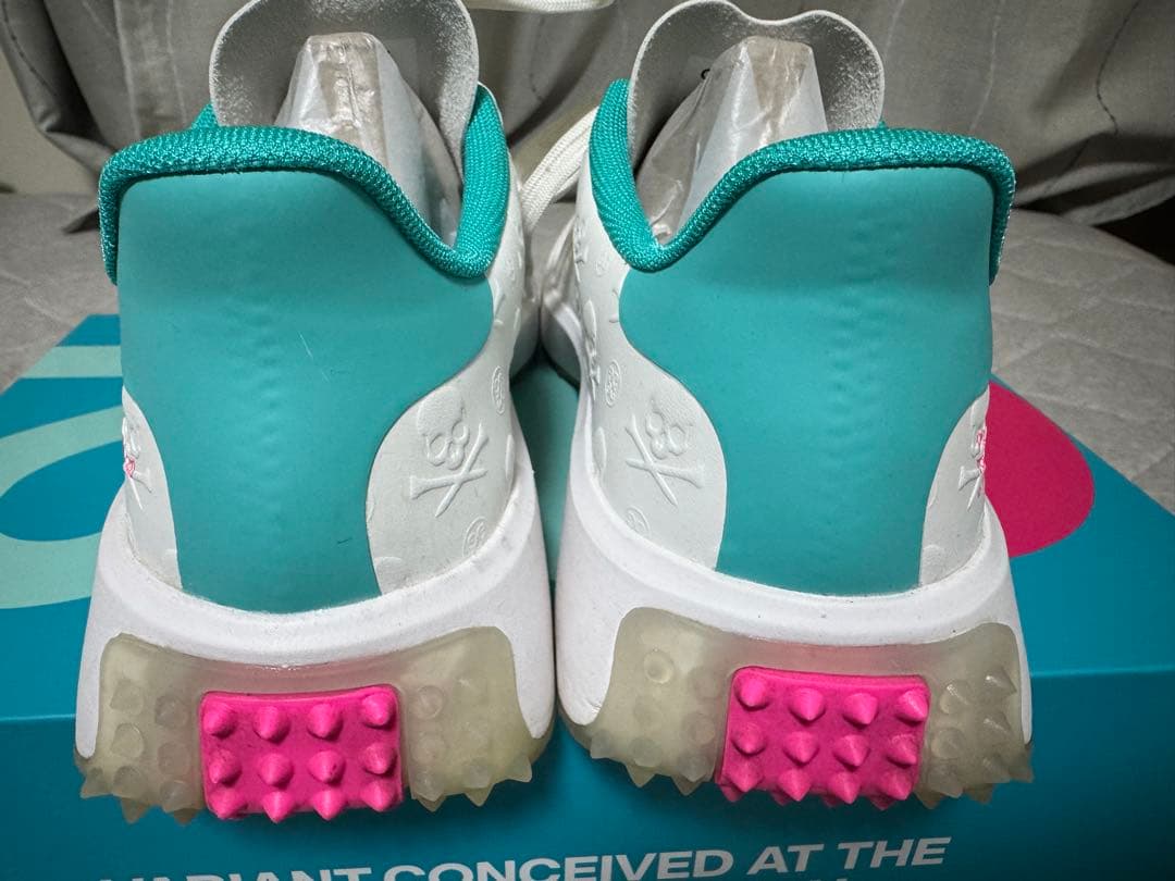 G/FORE G.112 ゴルフシューズ ホワイト/ターコイズ