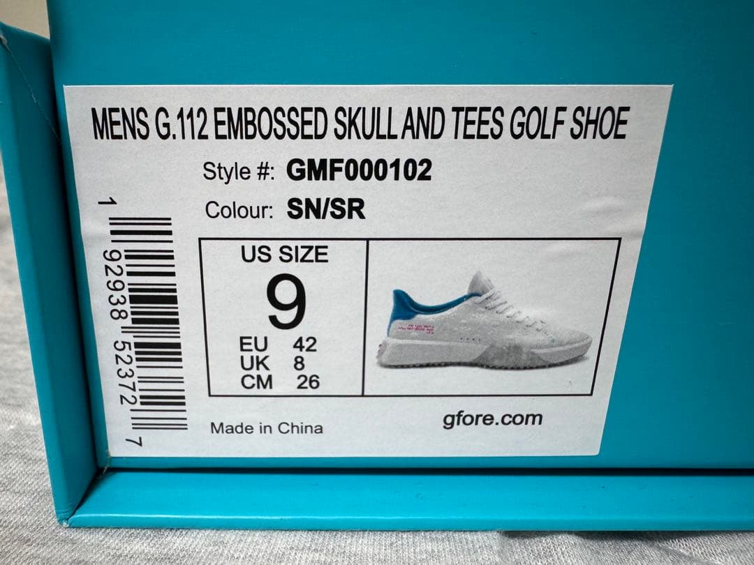 G/FORE G.112 ゴルフシューズ ホワイト/ターコイズ