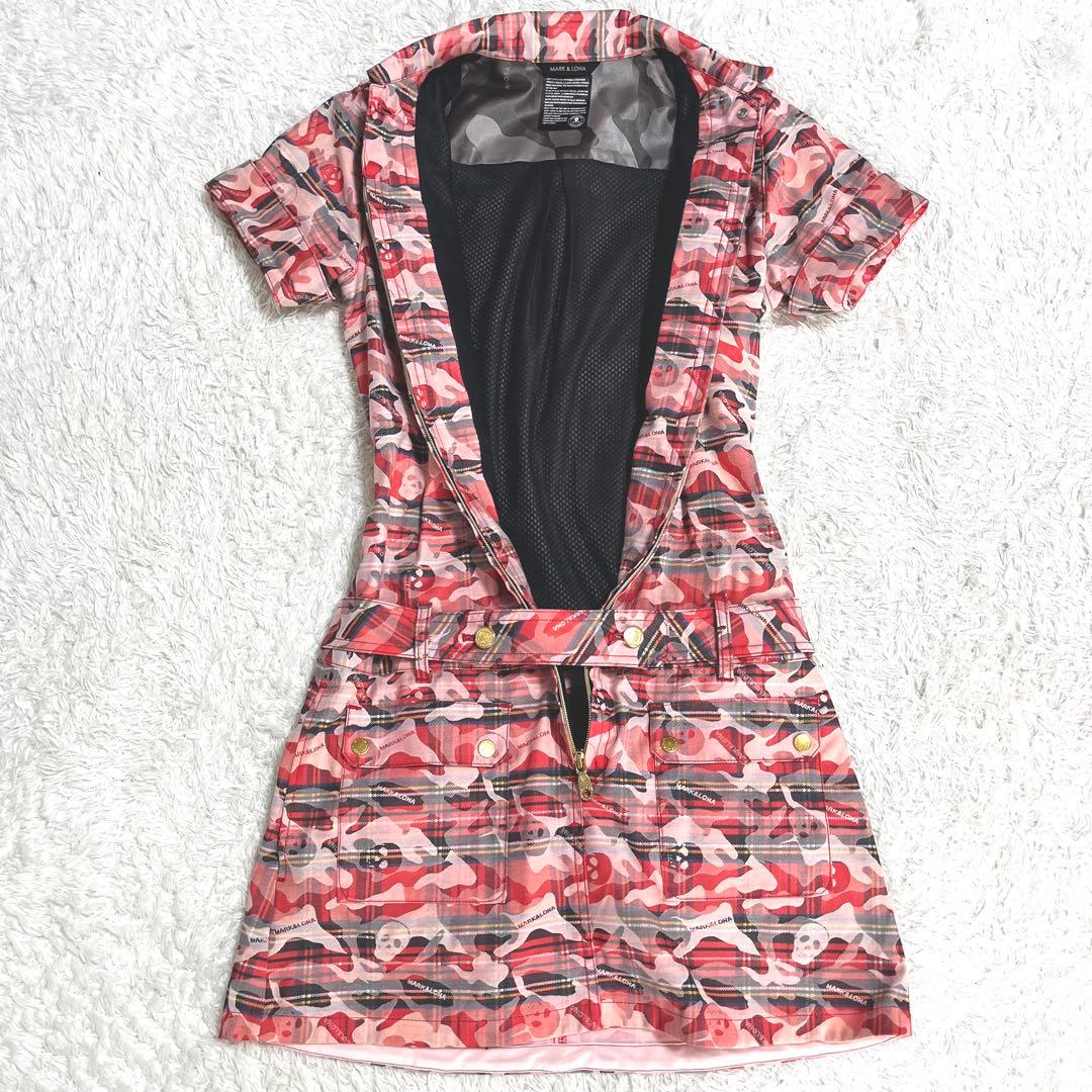 ✨未使用級✨マークアンドロナ ワンピース ベルト 総柄 ゴールド プレート