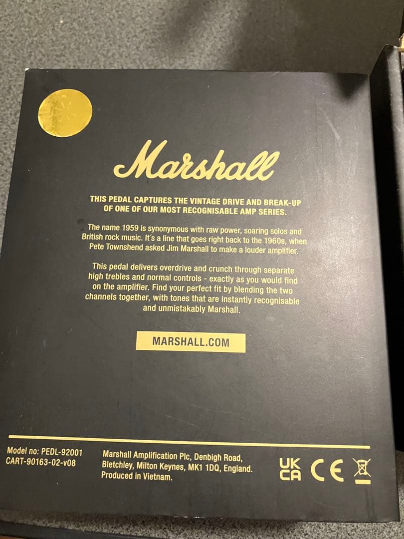 ギター Marshall 1959 super lead Overdrive Pedal