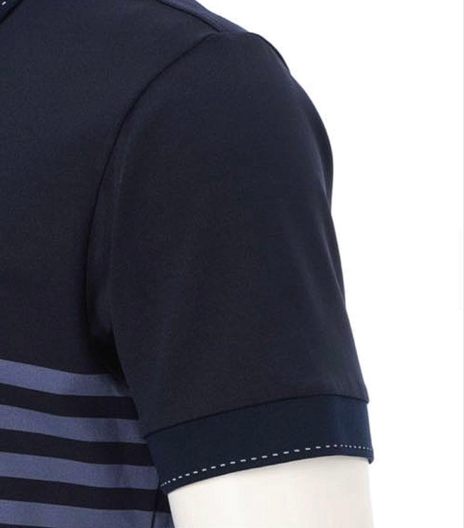 BRIEFING GOLF SHADOW STRIPE POLO（NAV／M）