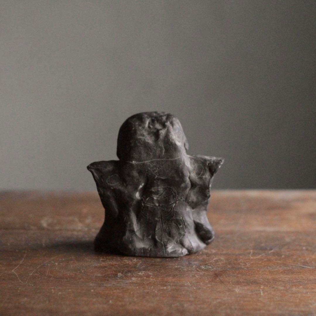 瓦質 福助人形 郷土人形 民芸 古道具 アンティーク オブジェ