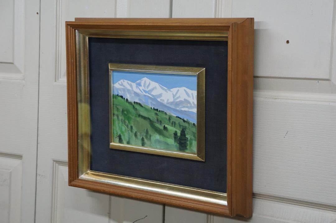 真作 柴田裕作 s60年 個展 白島決晴 水彩画 風景画 日展 額装 希少作品