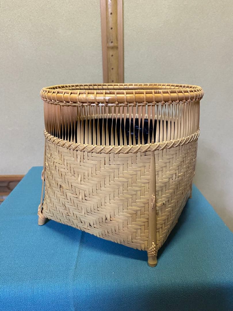 【本日限定】茶道具/炭斗 清風篭炭斗 淡々斎好写 和田菁竺 共箱