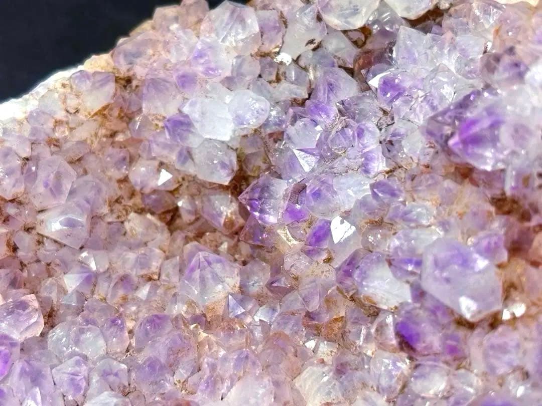 【超希少】ラベンダーアメジストクラスター 大型 ローズアメジスト (カルール産)