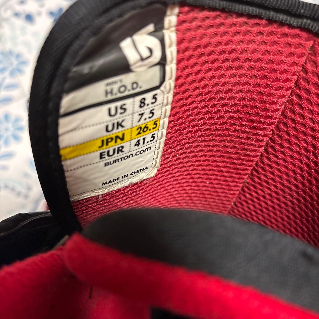 BURTON スノーボードブーツ ブラック/レッド　26.5
