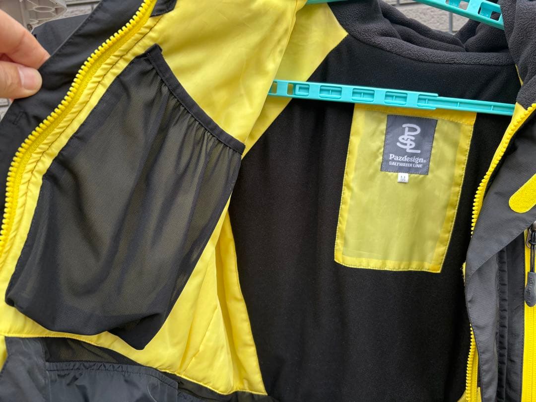 Pazdesignライジャケチャック難有　ウォームジャケットセット黒黄　値引可