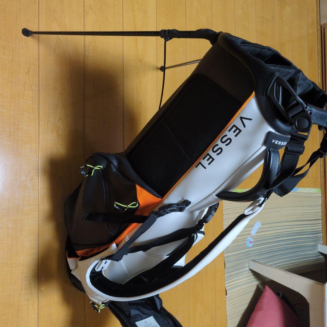 Vessel ゴルフキャディバッグ ホワイト/オレンジ