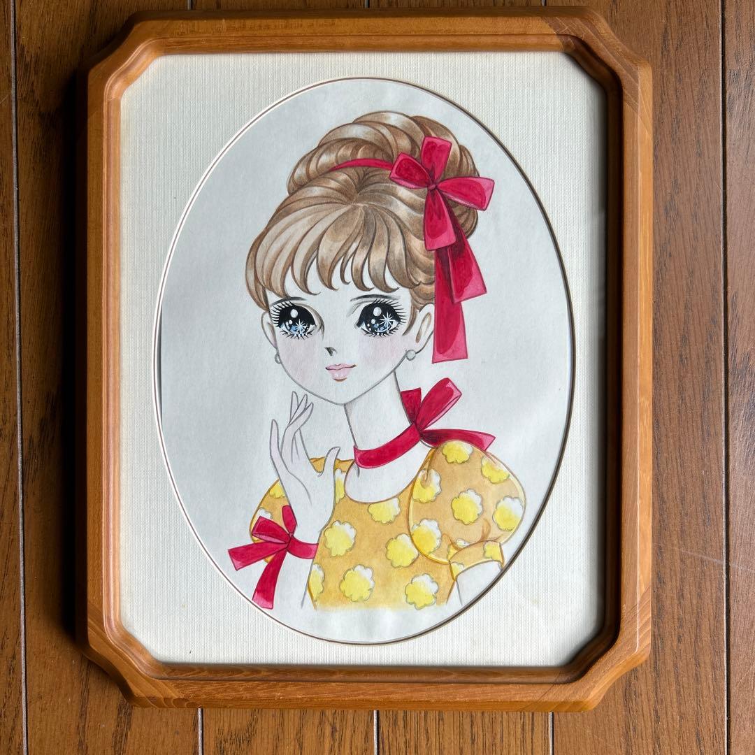 絵画　イラスト　少女　木内千鶴子