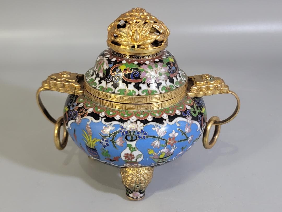 中国美術 七宝 香炉 DT314