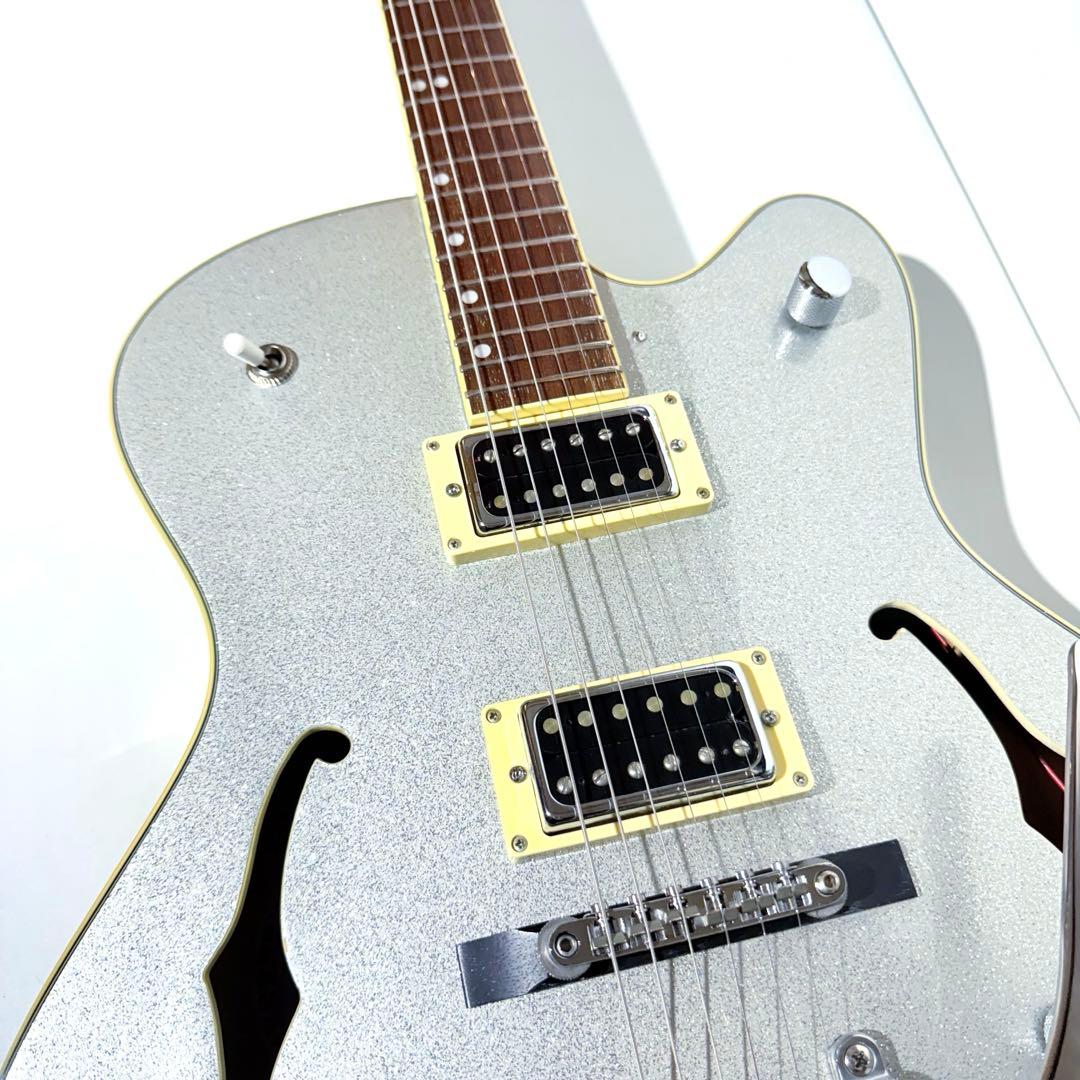 【極美品】Aria FA80-SP シルバースパークル フルアコ エレキギター