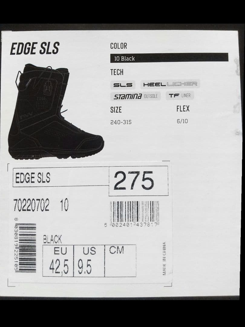 美品　NORTHWAVE　EDGE SLS 27.5(普段履き27の方へ)　箱有