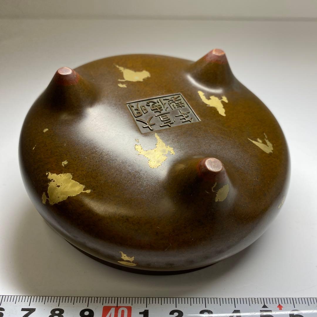 中国古玩　大明宣徳年製　古銅香炉　906g 東Y7-0307☆2Fトトカエ