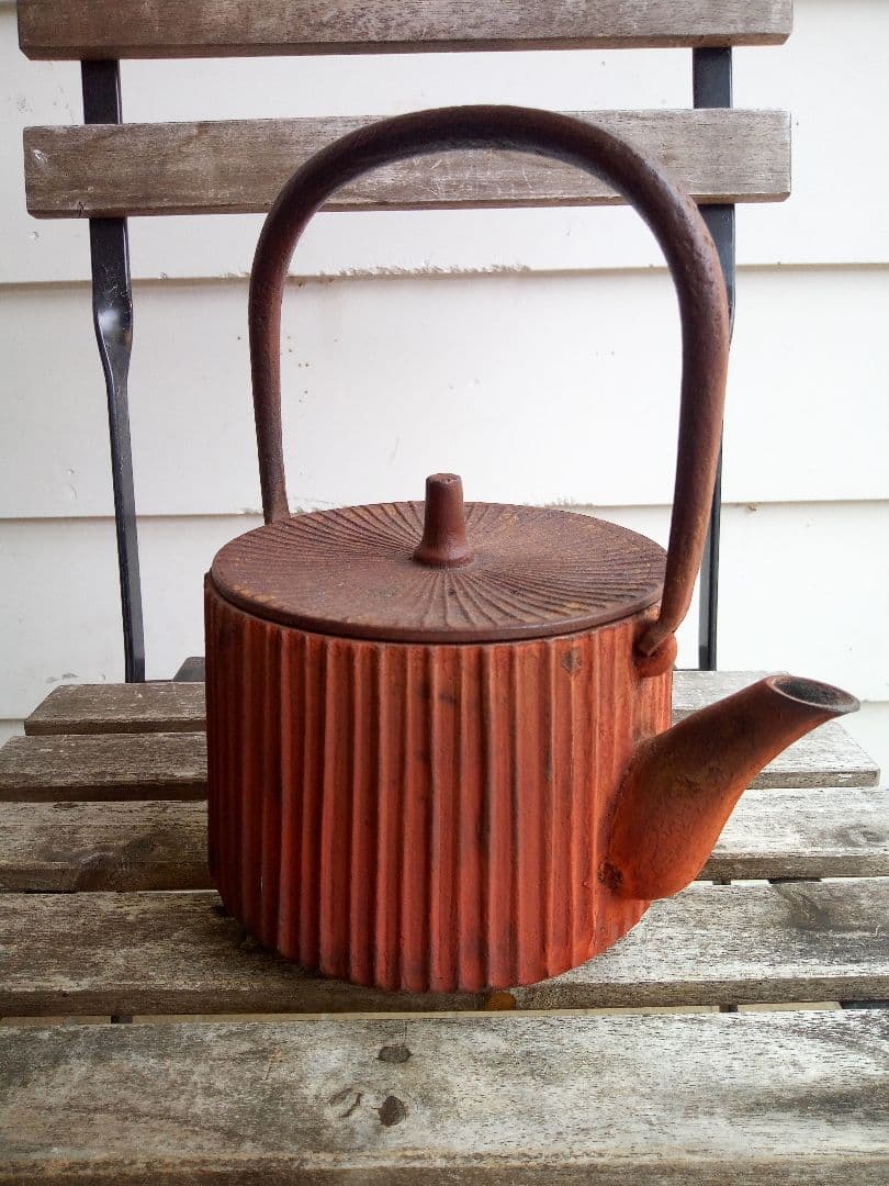 佐藤勝久　鉄瓶　利休番傘蓋砥草紋