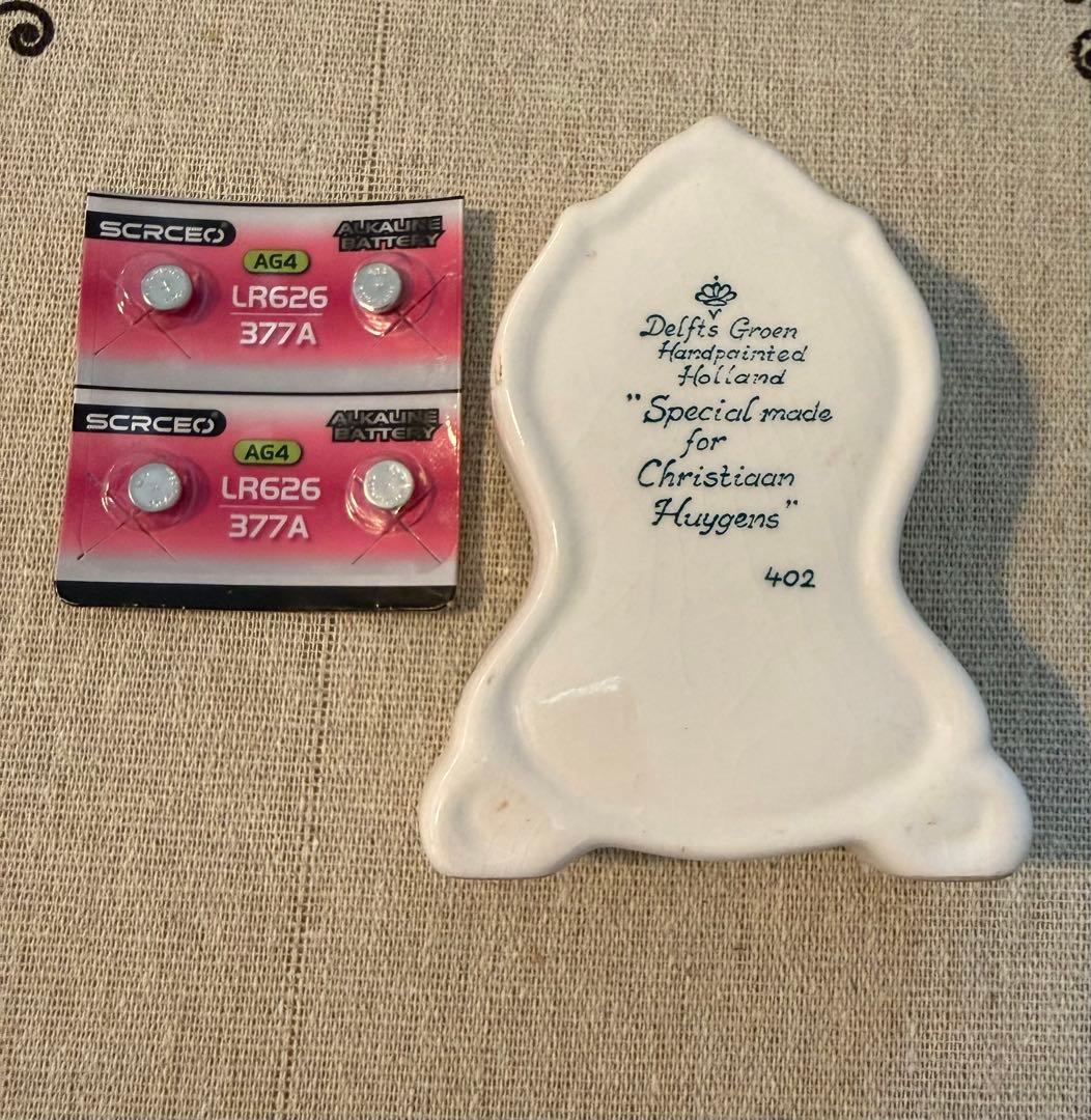 WAKO 和光 オランダ ハンドペイント デルフト焼き ヴィンテージ 置き時計