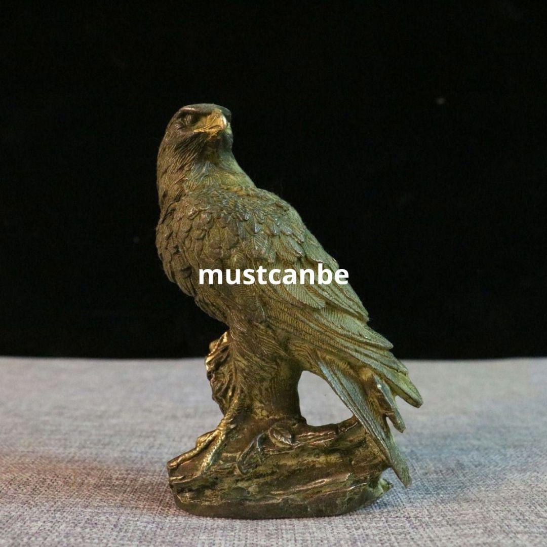 銅器 大展宏図 雄鷹展翅 家庭 応接間 事務室 装飾品 置物