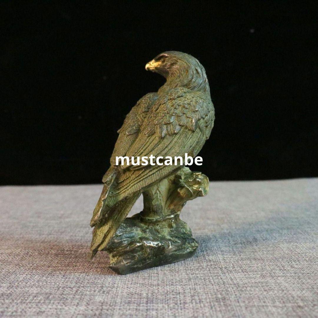 銅器 大展宏図 雄鷹展翅 家庭 応接間 事務室 装飾品 置物