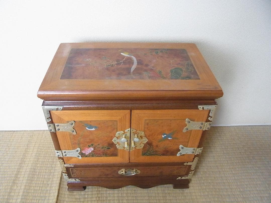 李朝家具　小家具　中国　昭和？　鍵なし　現状品