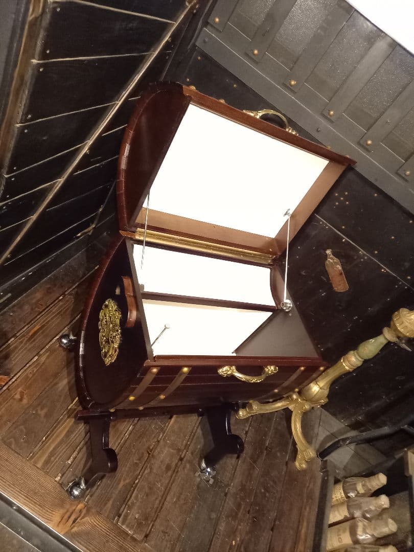 レア　ヴィンテージ　バー　ドリンク　キャリー　オープン　キャビネット　ボックス