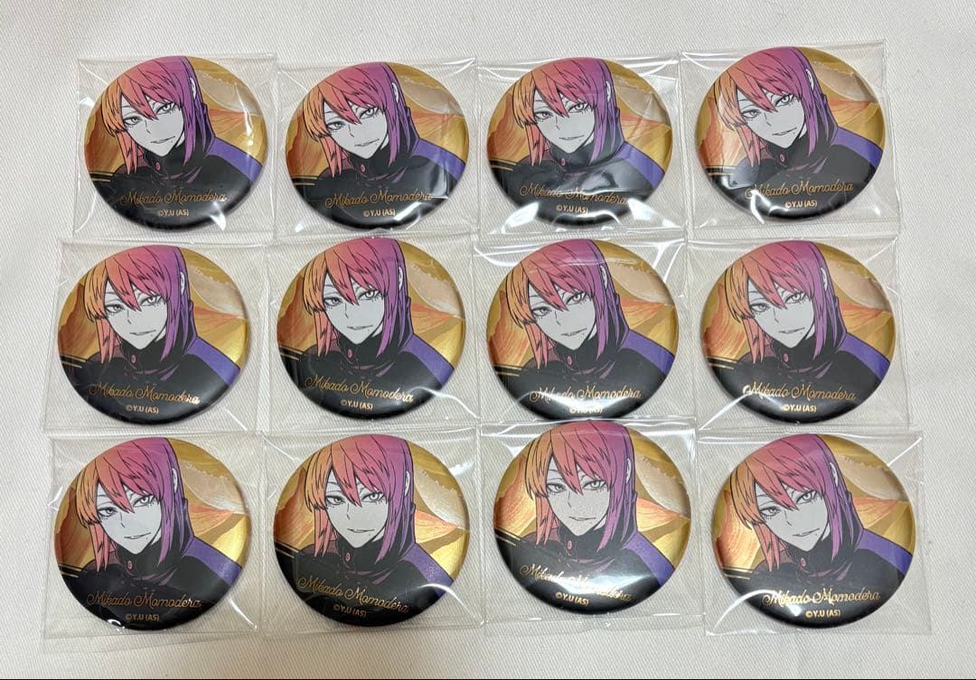 桃源暗鬼　桃寺神門　メタリック缶バッジ