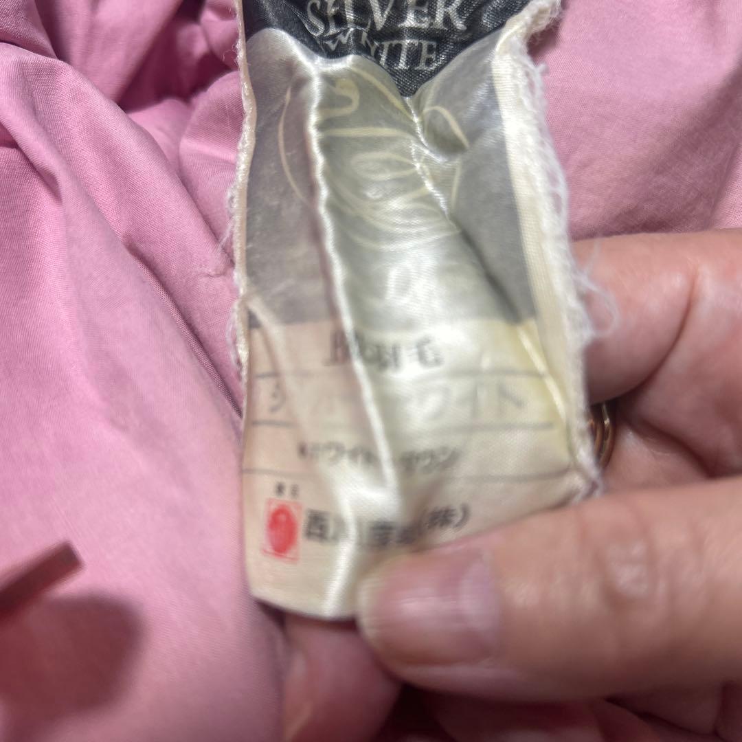 西川 羽毛布団 花柄 赤