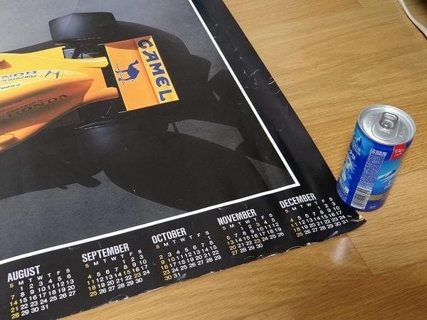 80年代 ロータス ホンダ 100T キャメル ポスター ネルソン・ピケ 中嶋悟