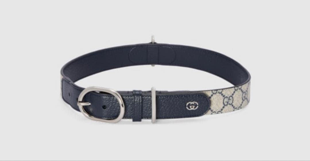 新品 未使用 GUCCI グッチ GGキャンパス ペット 首輪 L