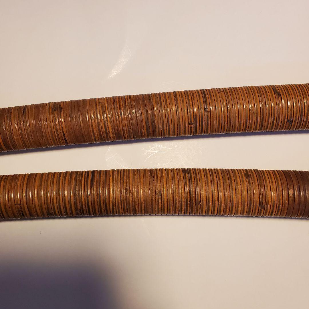 模造刀　仕込み丸茶竹鞘　大小セット