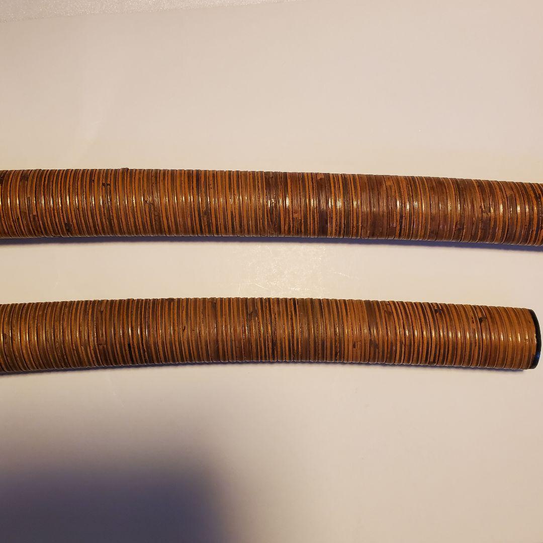 模造刀　仕込み丸茶竹鞘　大小セット